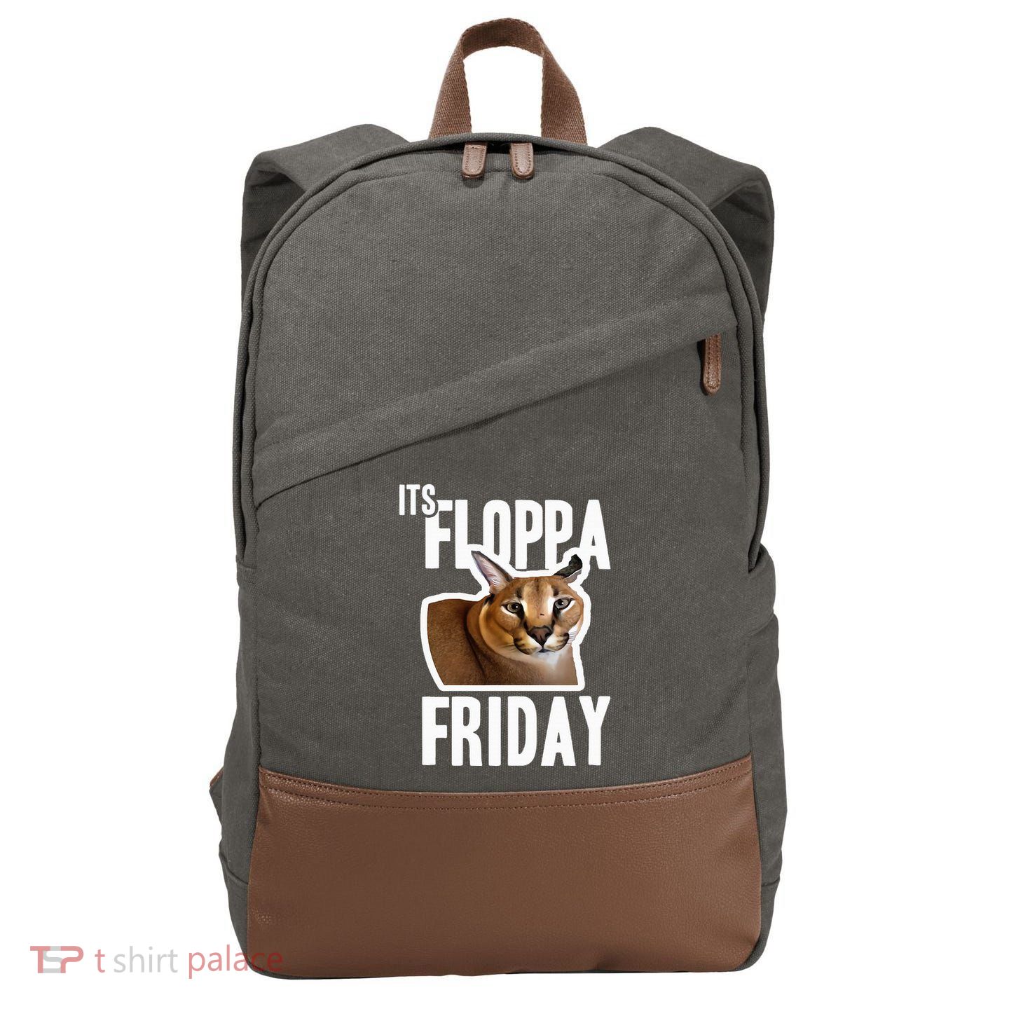 Its Floppa Friday Meme Cotton Canvas Backpack
