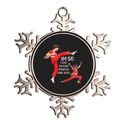 I’M Fifty Fiveoh 50 Funny Sally Kick Lady O’Malley Birthday Metallic Star Ornament