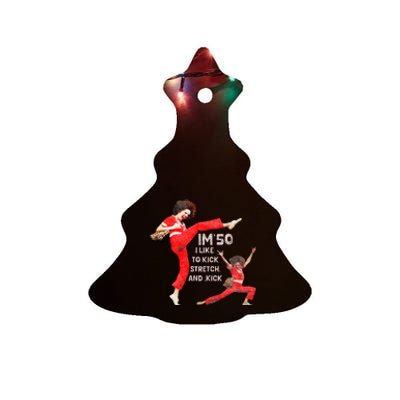 I’M Fifty Fiveoh 50 Funny Sally Kick Lady O’Malley Birthday Ceramic Tree Ornament