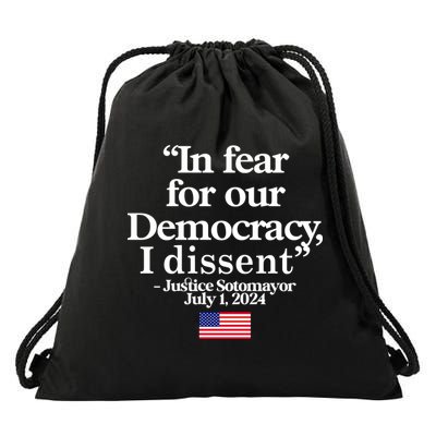 In Fear For Our Democracy I Dessent Justice Sotomayor Usa Drawstring Bag