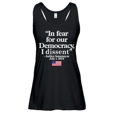 In Fear For Our Democracy I Dessent Justice Sotomayor Usa Ladies Essential Flowy Tank
