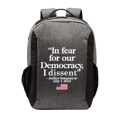 In Fear For Our Democracy I Dessent Justice Sotomayor Usa Vector Backpack