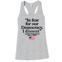 In Fear For Our Democracy I Dessent Justice Sotomayor Usa Women's Racerback Tank