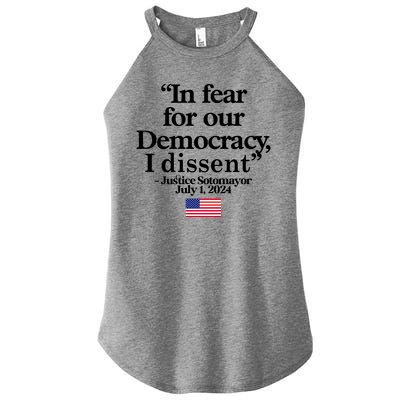 In Fear For Our Democracy I Dessent Justice Sotomayor Usa Women's Perfect Tri Rocker Tank