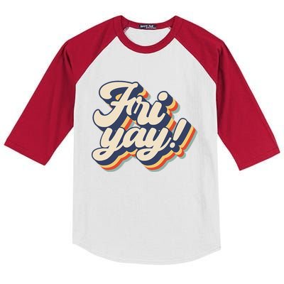 Its Friyay Funny Teacher & Mom Friday Back To School Kids Colorblock Raglan Jersey