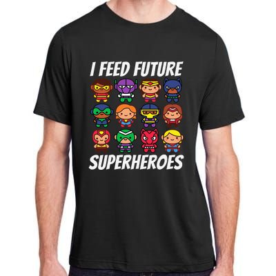 I Feed Future Superheroes School Lunch Lady Squad Adult ChromaSoft Performance T-Shirt