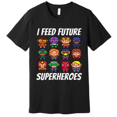 I Feed Future Superheroes School Lunch Lady Squad Premium T-Shirt