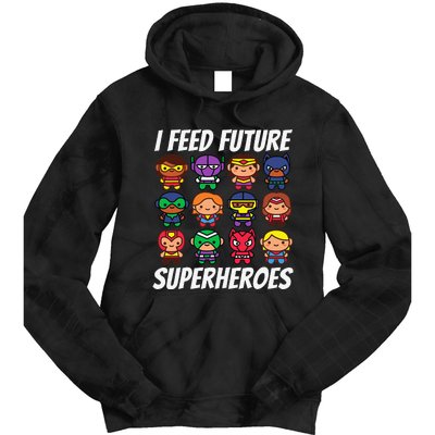 I Feed Future Superheroes School Lunch Lady Squad Tie Dye Hoodie