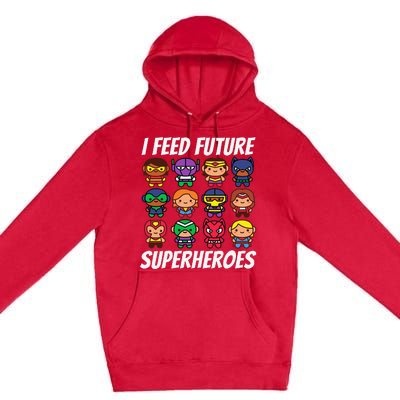 I Feed Future Superheroes School Lunch Lady Squad Premium Pullover Hoodie