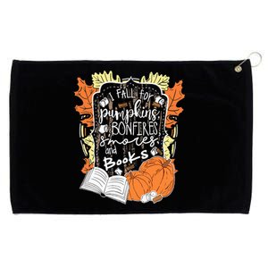 I Fall For Pumpkins Bonfires S'mores Books Halloween Reader Grommeted Golf Towel