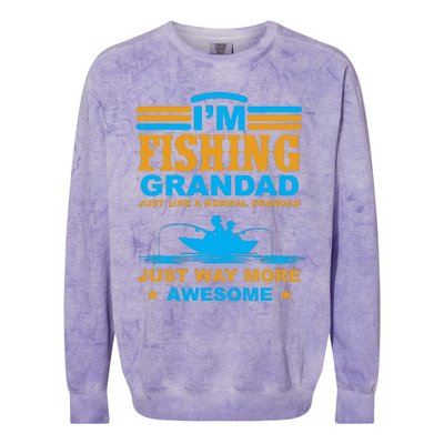 I'm Fishing Grandad T Colorblast Crewneck Sweatshirt