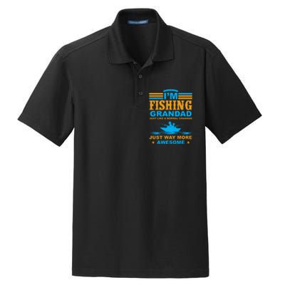 I'm Fishing Grandad T Dry Zone Grid Polo