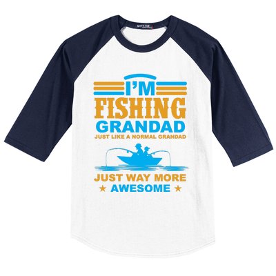 I'm Fishing Grandad T Baseball Sleeve Shirt