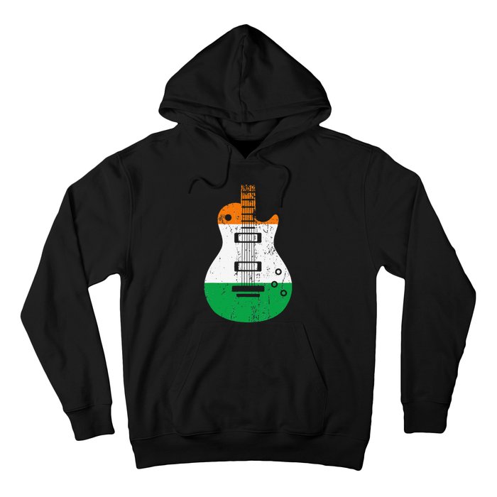 Ireland Flag Guitar Vintage Musician Hoodie