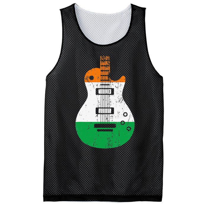 Ireland Flag Guitar Vintage Musician Mesh Reversible Basketball Jersey Tank