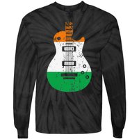 Ireland Flag Guitar Vintage Musician Tie-Dye Long Sleeve Shirt