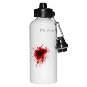 I'm Fine Gift Flesh Wound Halloween Costume Gift Aluminum Water Bottle