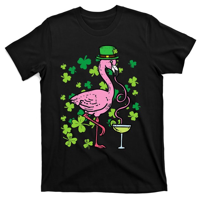 Irish Flamingo Green Saint Patrick Day Lucky St Pattys T-Shirt