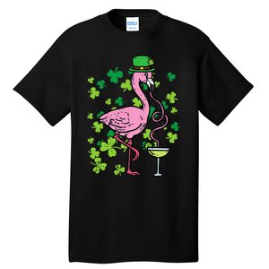 Irish Flamingo Green Saint Patrick Day Lucky St Pattys Tall T-Shirt