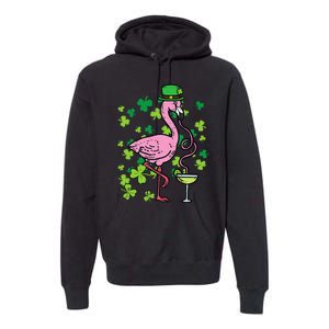 Irish Flamingo Green Saint Patrick Day Lucky St Pattys Premium Hoodie