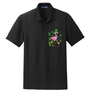 Irish Flamingo Green Saint Patrick Day Lucky St Pattys Dry Zone Grid Polo