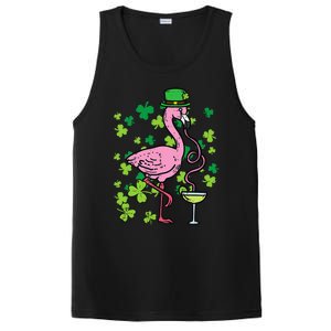 Irish Flamingo Green Saint Patrick Day Lucky St Pattys PosiCharge Competitor Tank