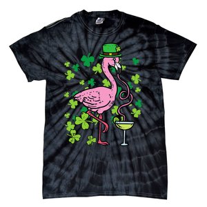 Irish Flamingo Green Saint Patrick Day Lucky St Pattys Tie-Dye T-Shirt