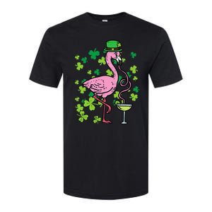 Irish Flamingo Green Saint Patrick Day Lucky St Pattys Softstyle CVC T-Shirt