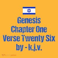 Israel Flag G.E.N.E.S.I.S Chapter One Verse Twenty Six Sustainable Knit Beanie