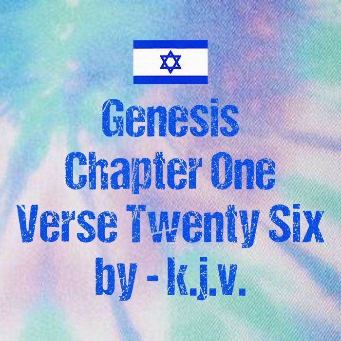 Israel Flag G.E.N.E.S.I.S Chapter One Verse Twenty Six Legacy Tie Dye Trucker Hat