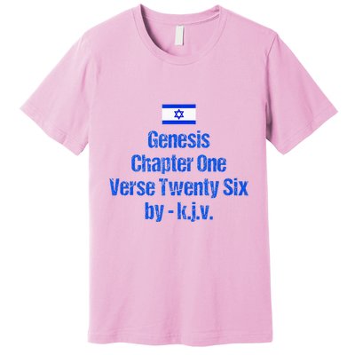 Israel Flag G.E.N.E.S.I.S Chapter One Verse Twenty Six Premium T-Shirt