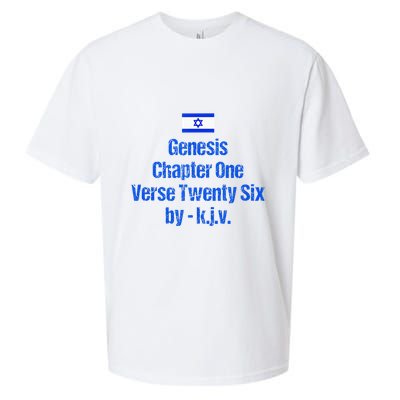Israel Flag G.E.N.E.S.I.S Chapter One Verse Twenty Six Sueded Cloud Jersey T-Shirt