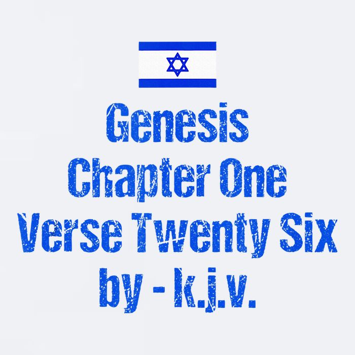 Israel Flag G.E.N.E.S.I.S Chapter One Verse Twenty Six Sueded Cloud Jersey T-Shirt