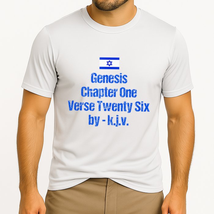 Israel Flag G.E.N.E.S.I.S Chapter One Verse Twenty Six Performance Shirt