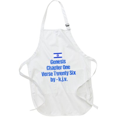 Israel Flag G.E.N.E.S.I.S Chapter One Verse Twenty Six Apron