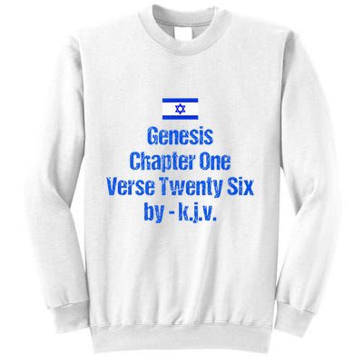 Israel Flag G.E.N.E.S.I.S Chapter One Verse Twenty Six Sweatshirt