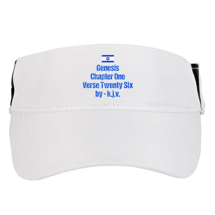 Israel Flag G.E.N.E.S.I.S Chapter One Verse Twenty Six Adult Drive Performance Visor