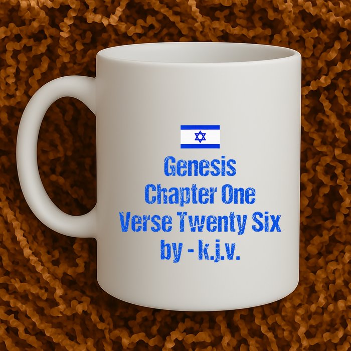 Israel Flag G.E.N.E.S.I.S Chapter One Verse Twenty Six Mug