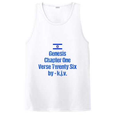 Israel Flag G.E.N.E.S.I.S Chapter One Verse Twenty Six PosiCharge Competitor Tank