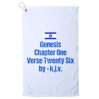Israel Flag G.E.N.E.S.I.S Chapter One Verse Twenty Six Golf Towel