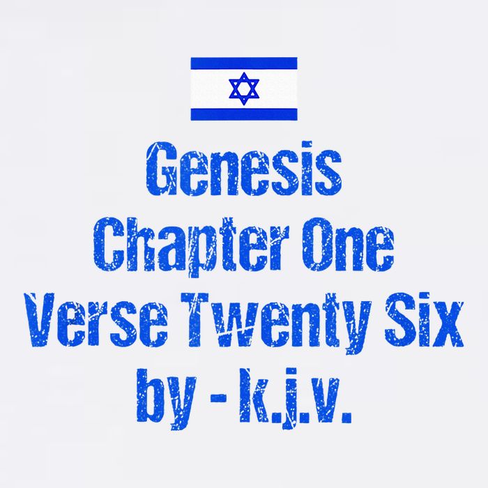 Israel Flag G.E.N.E.S.I.S Chapter One Verse Twenty Six Microfiber Hand Towel