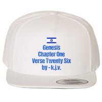 Israel Flag G.E.N.E.S.I.S Chapter One Verse Twenty Six Wool Snapback Cap