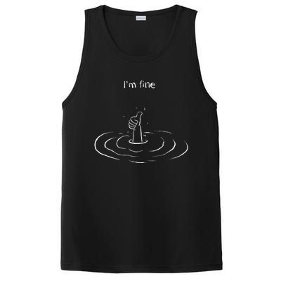 IM Fine Hand Sign Funny Art Submerged Under Water PosiCharge Competitor Tank