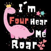 I'm Four Hear Me Roar Dinosaur 4th Birthday Party Impact Tech Backpack