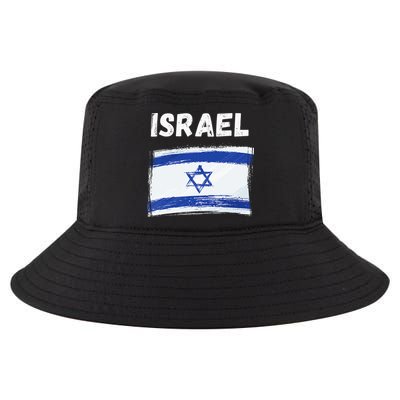 Israel Flag Holiday Vintage Grunge Israeli Flag Cool Comfort Performance Bucket Hat