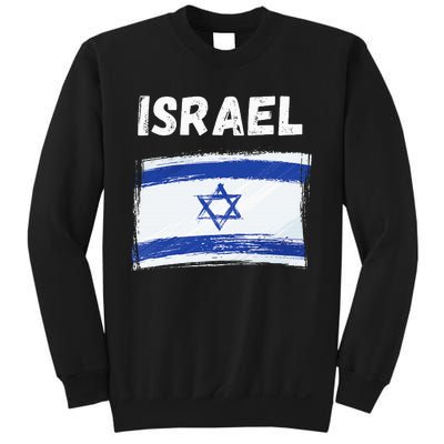 Israel Flag Holiday Vintage Grunge Israeli Flag Sweatshirt