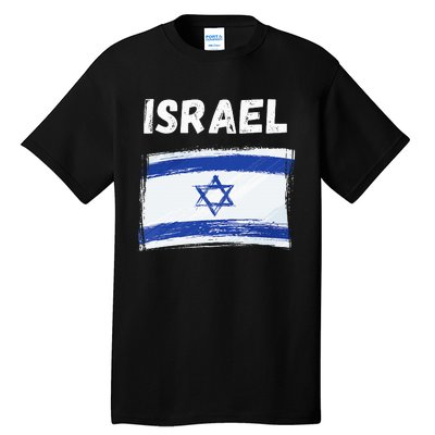 Israel Flag Holiday Vintage Grunge Israeli Flag Tall T-Shirt