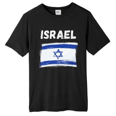 Israel Flag Holiday Vintage Grunge Israeli Flag Tall Fusion ChromaSoft Performance T-Shirt