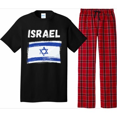 Israel Flag Holiday Vintage Grunge Israeli Flag Pajama Set