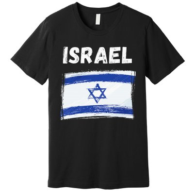 Israel Flag Holiday Vintage Grunge Israeli Flag Premium T-Shirt